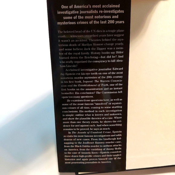 The Annals of Unsolved Crime by Edward Jay Epstein. True Crime Stories - Picture 8 of 10